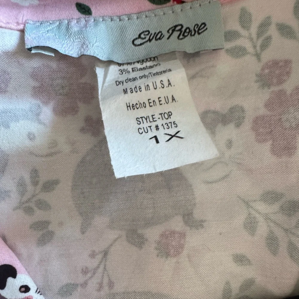 Eva Rose Pink Hedgehog Print Short Sleeve Shirt - Picture 4 of 4
